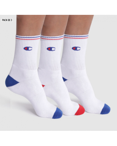 PACK 3 CALCETINES CHAMPION Y0829 TALLAS: 43; COLOR: blancop Temporada: ver19 - Hombre Ropa Interior y baño Online  -