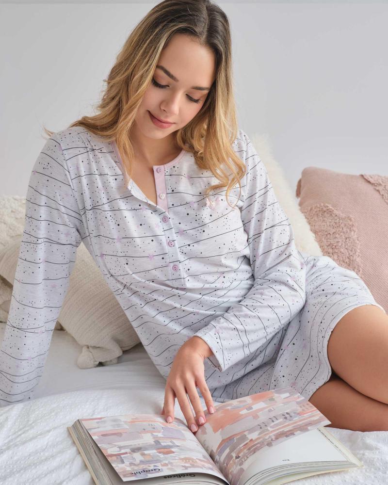 CAMISON MASSANA L747280 TALLAS: m, l, xl, xxl; COLOR: unico Temporada: winter 24 - Toda la lencería de noche de mujer