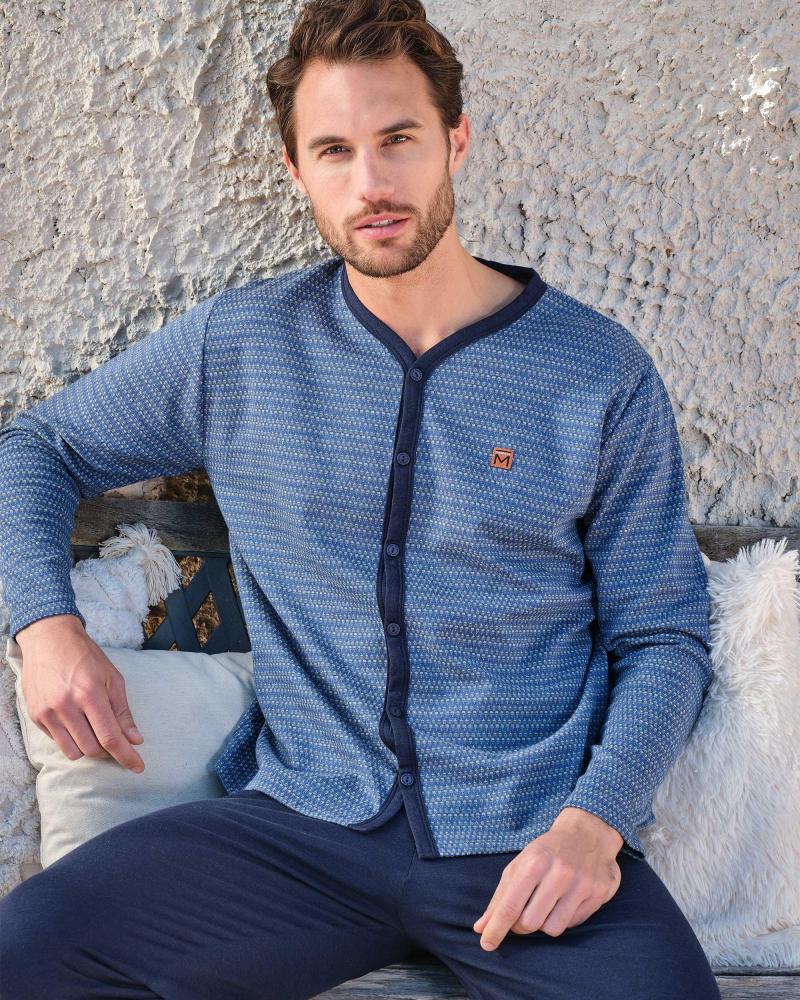 PIJAMA HOMBRE ABIERTO MASSANA P741339 TALLAS: l, xl, xxl, 3xl, 4xl; COLOR: unico Temporada: winter 24 - Hombre Ropa