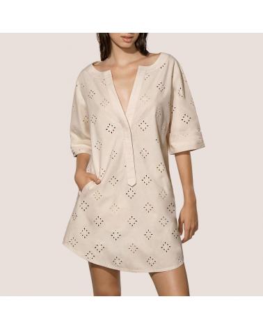 KAFTAN DREW ANDRES SARDA TALLAS: s, m, l; COLOR: beige Temporada: summer 23 - Colección Baño Mujer Online  - PEPI GUERRA