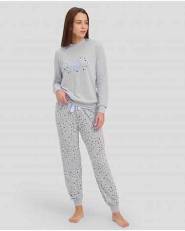 PIJAMA SRA LOHE VIGORE SNOW Y241152 COLOR: gris; TALLAS: s, m, l, xl, xxl Temporada: winter 24 - Toda la lencería de