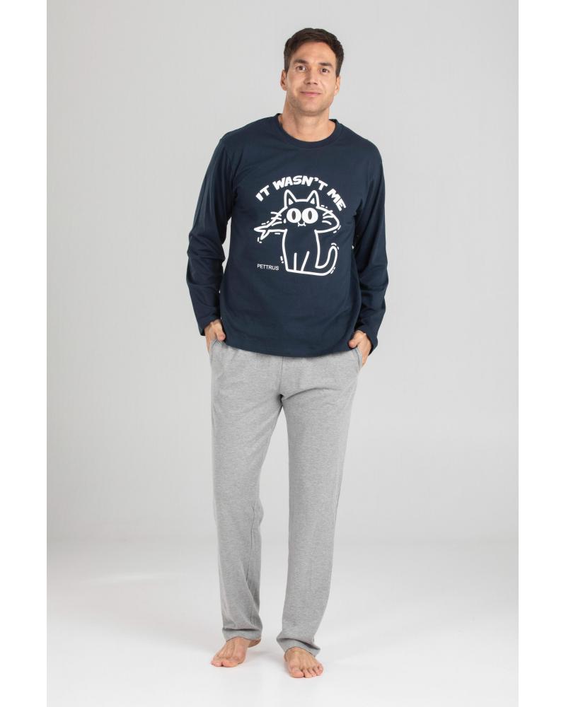 PIJAMA HOMBRE PETTRUS 5845 TALLAS: s, m, l, xl; COLOR: unico Temporada: winter 24 - Hombre Ropa Interior y baño Online 