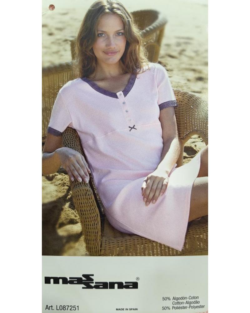 L087251 CAMISOLA MASSANA MANGA CORTA TALLAS: m; COLOR: salmón Temporada: anteriores - Toda la lencería de noche de