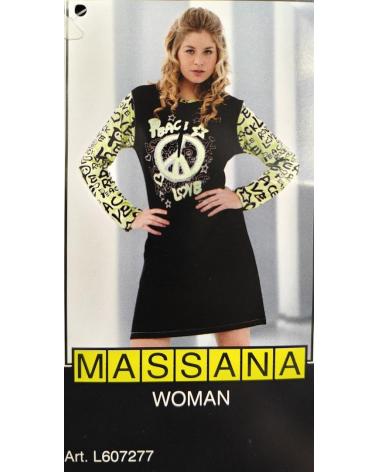 CAMISOLA MANGA LARGA MASSANA L607277 TALLAS: m; COLOR: negro Temporada: anteriores - Toda la lencería de noche de mujer