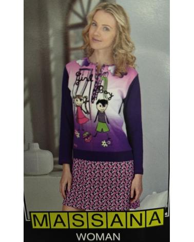 CAMISOLA MASSANA L627221 TALLAS: l; COLOR: morado Temporada: anteriores - Toda la lencería de noche de mujer online  -