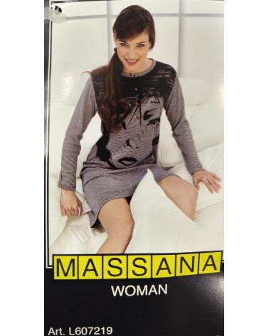 CAMISOLA MANGA LARGA MASSANA L607219 TALLAS: l; COLOR: negro Temporada: anteriores - Toda la lencería de noche de mujer