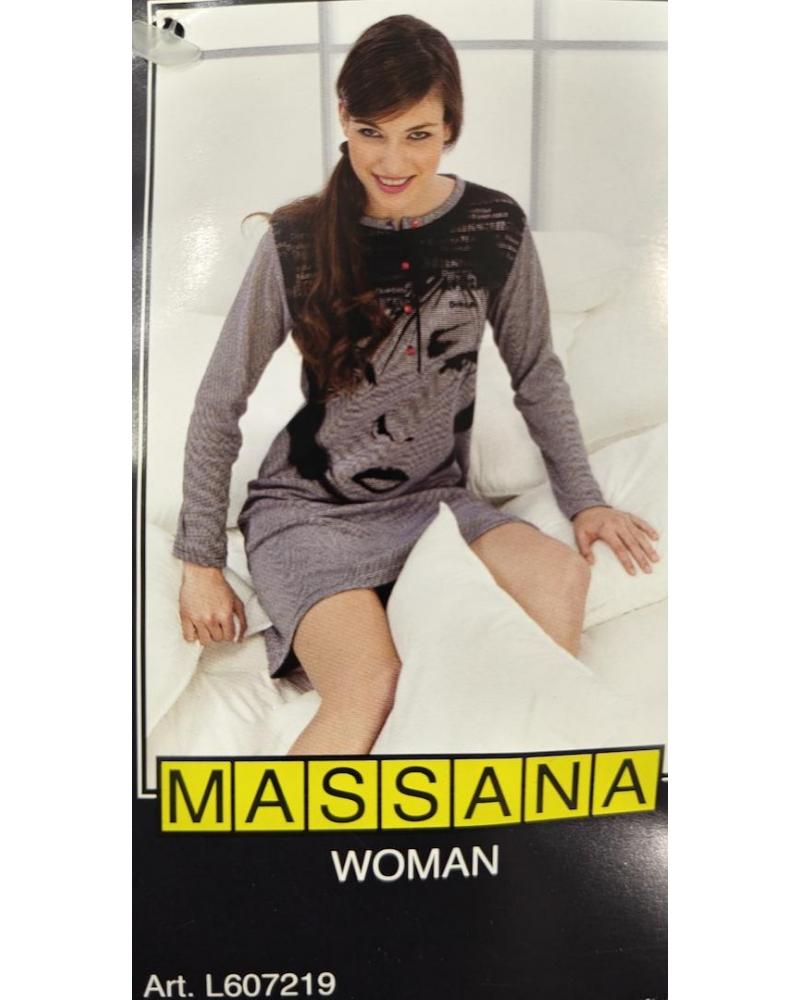 CAMISOLA MANGA LARGA MASSANA L607219 TALLAS: l; COLOR: negro Temporada: anteriores - Toda la lencería de noche de mujer