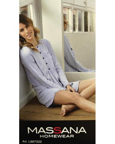 CAMISOLA MANGA LARGA MASSANA l667222 TALLAS: m, l, xl, xxl; COLOR: unico Temporada: inv17 - Toda la lencería de noche