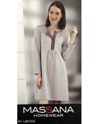 CAMISON MANGA LARGA MASSANA L657242 TALLAS: m, l; COLOR: rojo Temporada: inv15/16 - Toda la lencería de noche de mujer