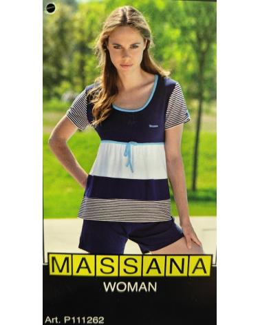 PIJAMA MUJER MASSANA P111262 TALLAS: m, xl; COLOR: marino Temporada: anteriores - Toda la lencería de noche de mujer