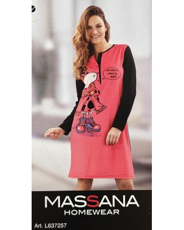 CAMISOLA MANGA LARGA MASSANA L637257 TALLAS: m; COLOR: negro Temporada: inv 2013 - Toda la lencería de noche de mujer