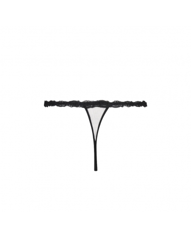 Tanga Lise Charmel colección Splendeur Soie TALLAS: xs, s, m, l; COLOR: negro, ecru nacre, splendeur aurore, splendeur
