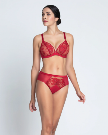 Sujetador Capacidad Lise Charmel colección Adorable en Sexy BCH6785 COLOR: rojo, negro; TALLAS: 85d, 90d, 95d, 100d
