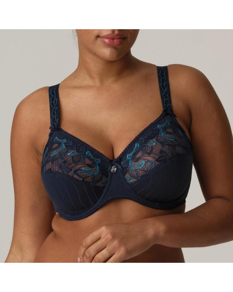 Sujetador Alto Prima Donna colección Deauville COLOR: marino; TALLAS: 95d, 100d, 105d, 110d, 115d, 120d, 95e, 100e