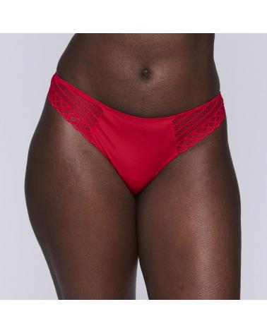 Tanga Prima Donna Twist colección East End COLOR: rojo; TALLAS: 36, 38, 40, 42, 44, 46  -   - PEPI GUERRA