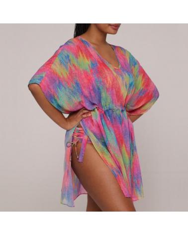 Kaftan Prima Donna Swim colección Cairo COLOR: rosa flúor; TALLAS: 36-38, 40-42, 44-46  -   - PEPI GUERRA