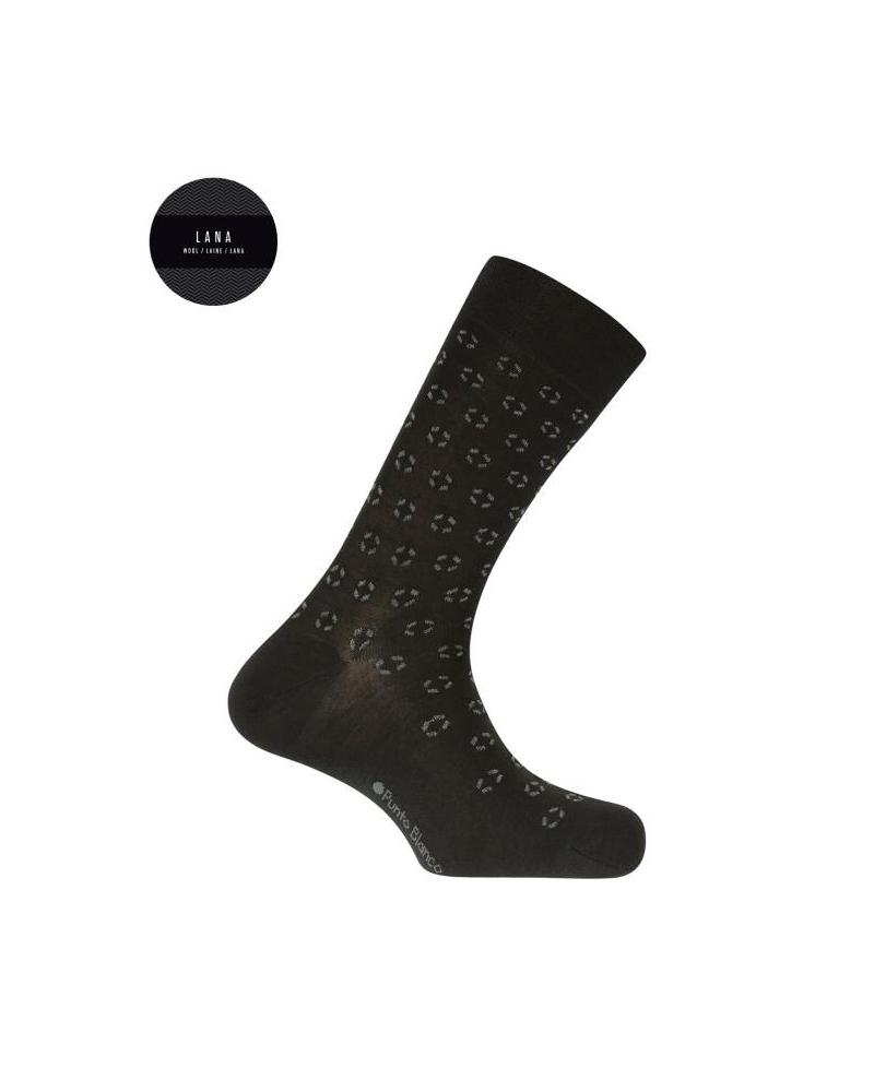 CALCETIN FIGURAS GEOMETRICAS 73889-10 COLOR: negro, marino; TALLAS: u Temporada: winter 24 - Hombre Ropa Interior y