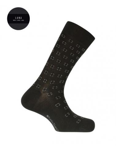 CALCETIN FIGURAS GEOMETRICAS 73889-10 COLOR: negro, marino; TALLAS: u Temporada: winter 24 - Hombre Ropa Interior y