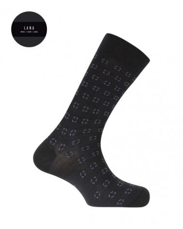 CALCETIN FIGURAS GEOMETRICAS 73889-10 COLOR: negro, marino; TALLAS: u Temporada: winter 24 - Hombre Ropa Interior y