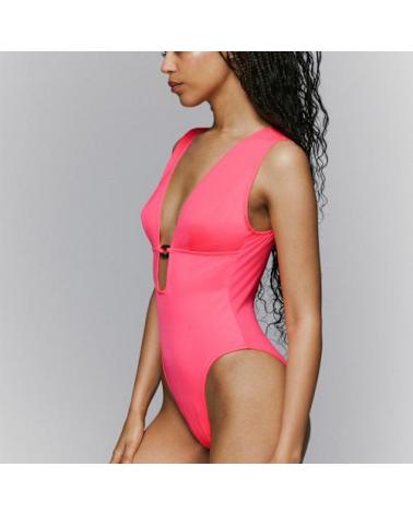 Bañador Escotado Sarda Swim colección Buchanan TALLAS: xs, s, m, l, xl; COLOR: rosa flúor  -   - PEPI GUERRA