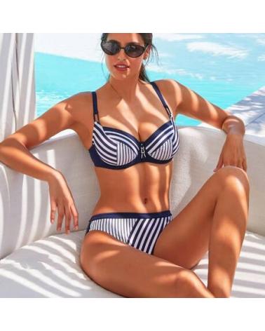 BRAGA ALTA BIKINI LISE CHARMEL RAYURE EN LIGNEABB0385