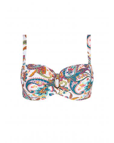 BANDEAU BAÑO ANTIGEL FBB7178 LA BAYADÈRE COLOR: blanco, negro; TALLAS: 85e, 90e, 95e, 100e, 85f, 90f, 95f  - Colección