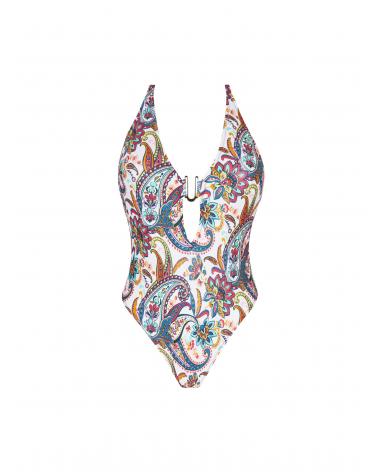 MAILLOT BAÑO ANTIGEL EBB9278 LA BAYADÈRE COLOR: blanco, negro; TALLAS: 1, 2, 3, 4 Temporada: ver25 - Colección Baño