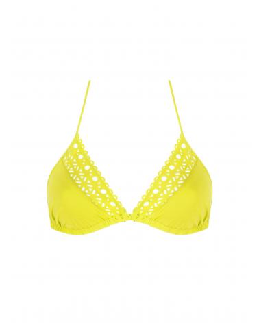 TOP TRIANGULO BIKIINI LISE CHARMEL AJOURAGE aba2715 TALLAS: s, m, l, xl; COLOR: negro, ajourage jaune, ajourage prune