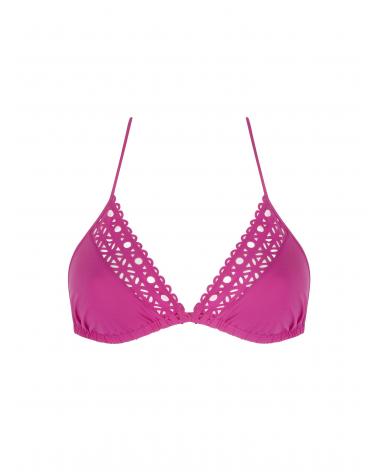 TOP TRIANGULO BIKIINI LISE CHARMEL AJOURAGE aba2715 TALLAS: s, m, l, xl; COLOR: negro, ajourage jaune, ajourage prune