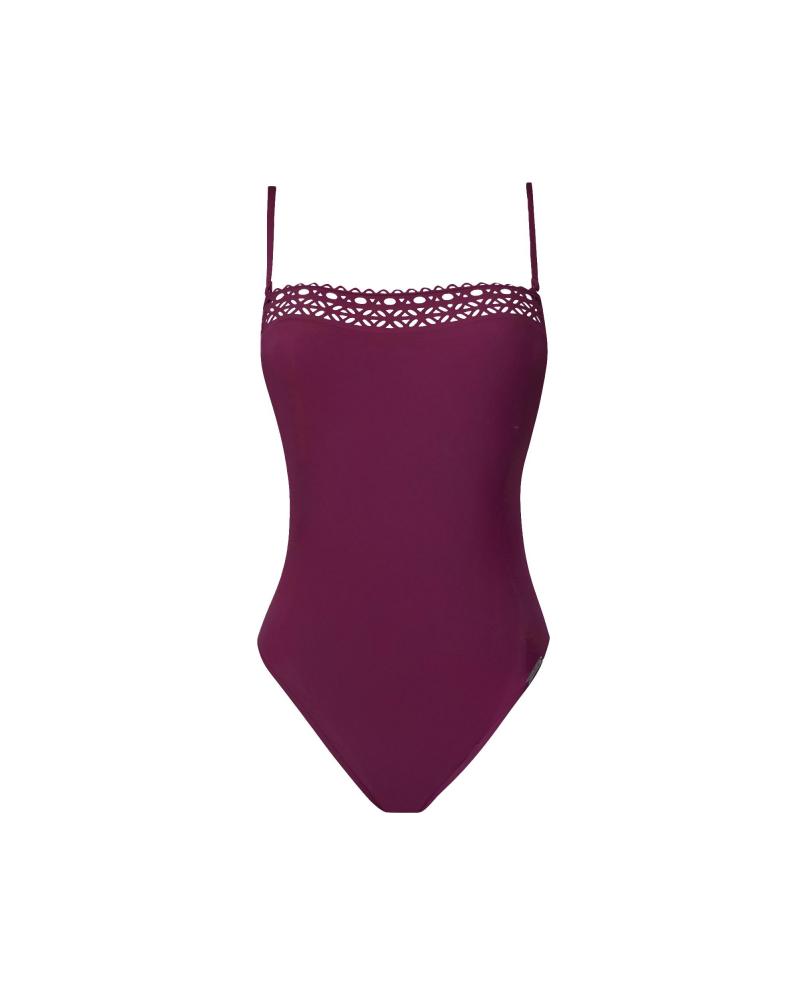 BAÑADOR BANDEAU LISE CHARMEL AjOURAGE COUTURE ABA7215 COLOR: negro, ajourage prune, ajourage vert, marina couture