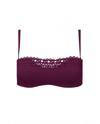 BANDEAU LISE CHARMEL COPA D ACOURAGE COUTURE ABA5015 COLOR: negro, ajourage jaune, ajourage prune, ajourage vert