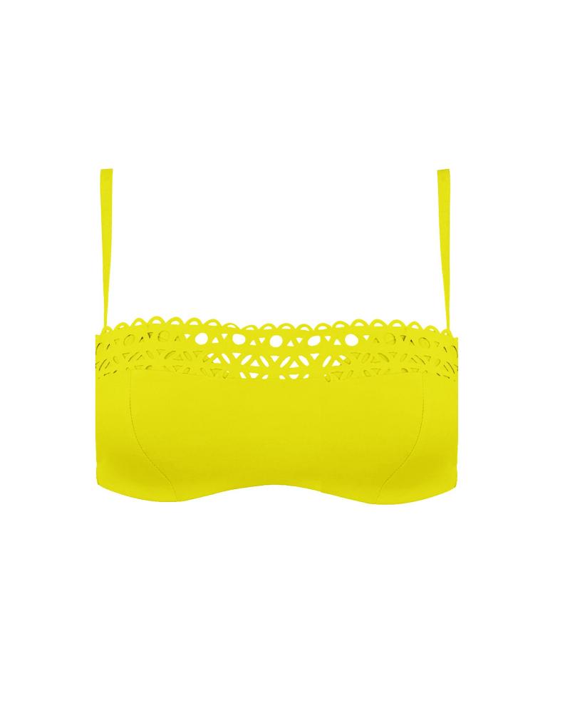 BANDEAU LISE CHARMEL COPA D ACOURAGE COUTURE ABA5015 COLOR: negro, ajourage jaune, ajourage prune, ajourage vert