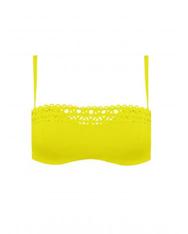 BANDEAU LISE CHARMEL COPA D ACOURAGE COUTURE ABA5015 COLOR: negro, ajourage jaune, ajourage prune, ajourage vert