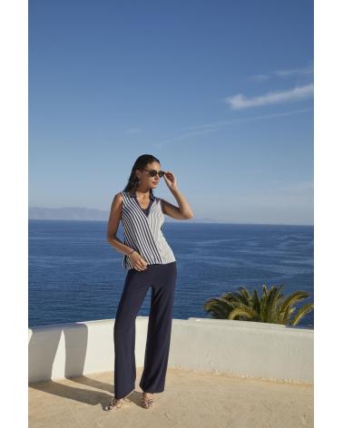 PANTALÓN LISE CHARMEL ASB00A8 CHIC NAUTIQUE COLOR: blanco, negro, marino; TALLAS: 1, 2, 3, 4, 5  -   - PEPI GUERRA