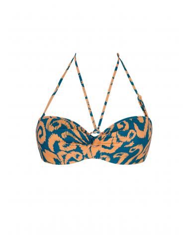 BANDEAU ANTIGEL EBB7138 LA BALINAISE COLOR: negro, naranja; TALLAS: 85b, 90b, 95b, 100b, 85c, 90c, 95c, 100c, 85d, 90d