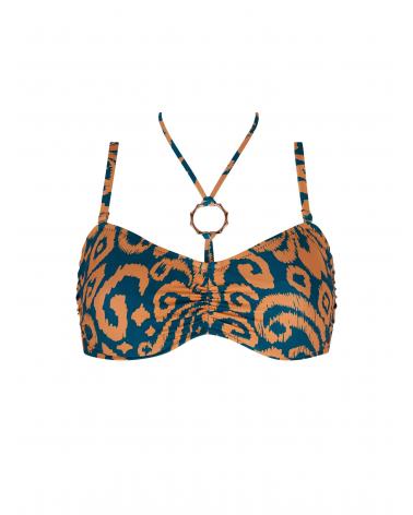 BANDEAU FLEXIBLE ANTIGEL FBB7438 LA BALINAISE COLOR: negro, naranja; TALLAS: 90c, 95c, 100c, 85d, 90d, 95d, 100d, 85e