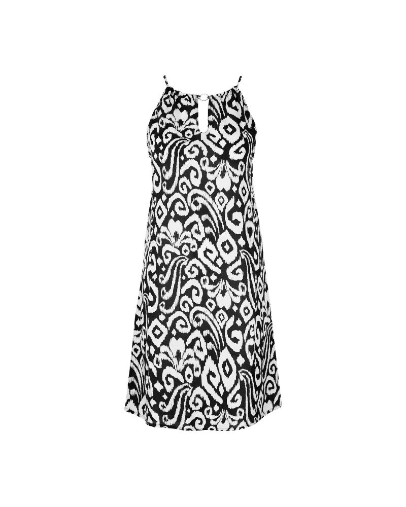 VESTIDO CORTO ANTIGEL ESB1038 LA BALINAISE COLOR: negro, naranja; TALLAS: 1, 2, 3, 4, 5  - Colección Baño Mujer Online 