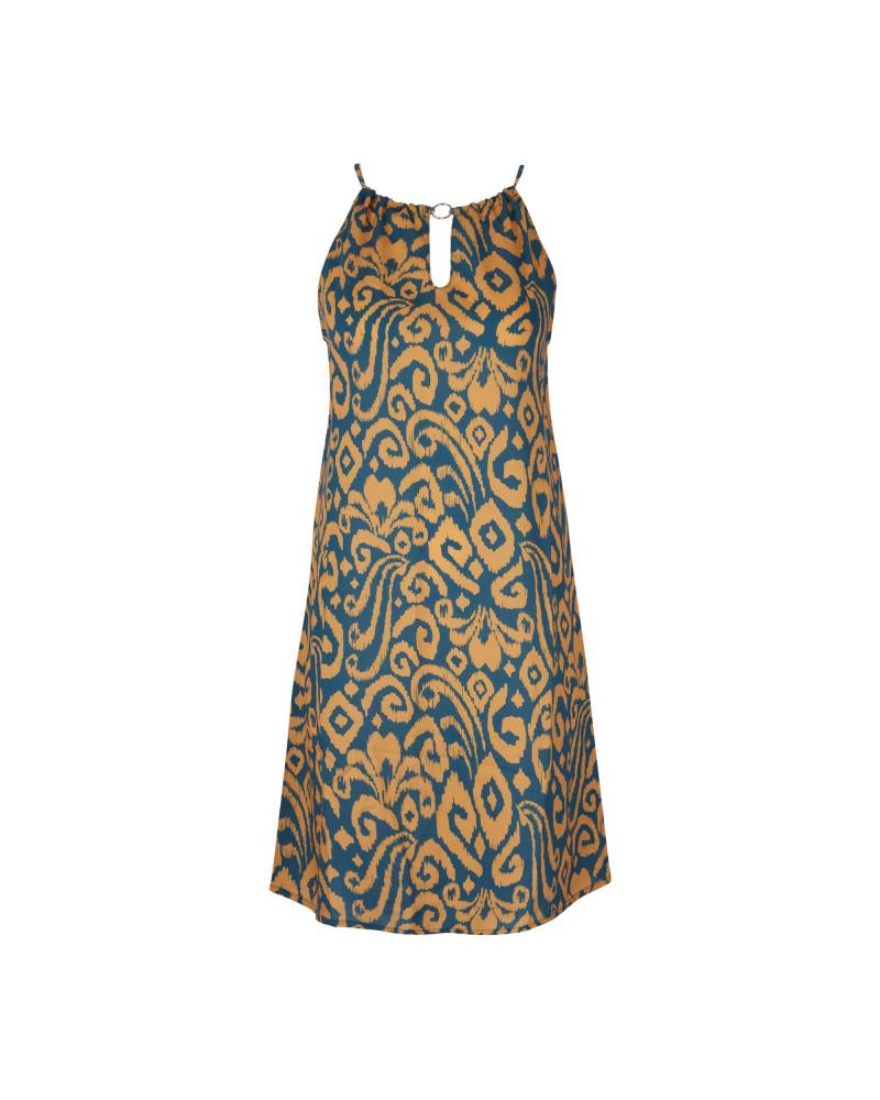 VESTIDO CORTO ANTIGEL ESB1038 LA BALINAISE COLOR: negro, naranja; TALLAS: 1, 2, 3, 4, 5  - Colección Baño Mujer Online 