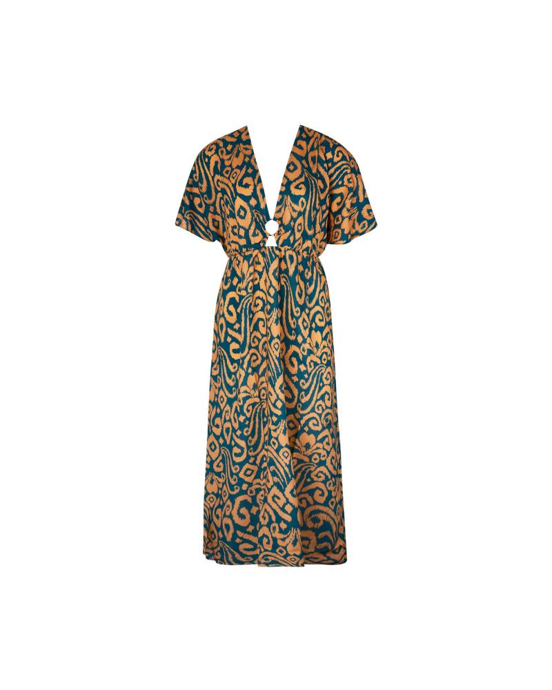 CAFTAN LARGO ANTIGEL ESB6638 LA BALINAISE TALLAS: s, m, l, xl; COLOR: negro, naranja  - Colección Baño Mujer Online  -