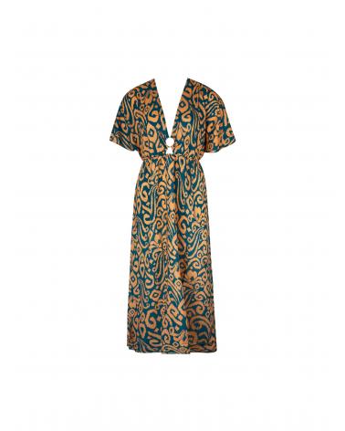 CAFTAN LARGO ANTIGEL ESB6638 LA BALINAISE TALLAS: s, m, l, xl; COLOR: negro, naranja  - Colección Baño Mujer Online  -