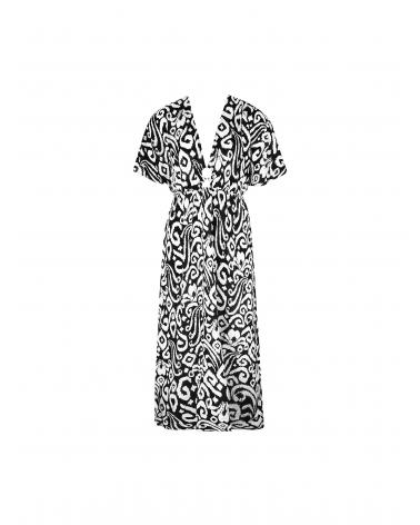 CAFTAN LARGO ANTIGEL ESB6638 LA BALINAISE TALLAS: s, m, l, xl; COLOR: negro, naranja  - Colección Baño Mujer Online  -