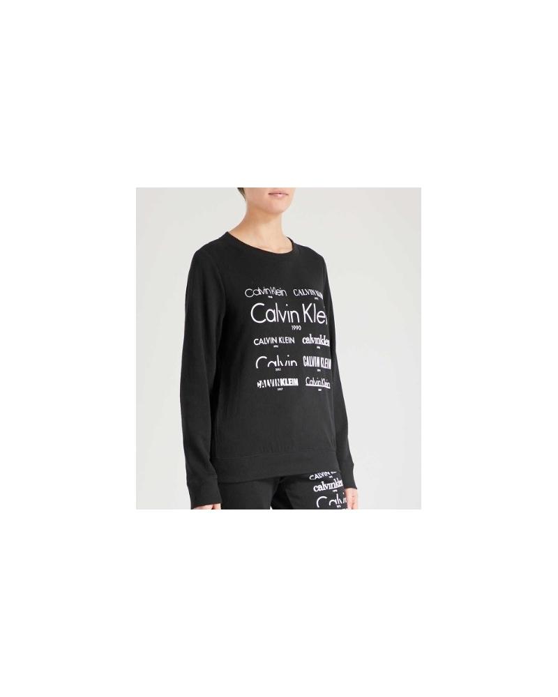 Sudadera Chica Calvin Klein Logotipos - TALLAS S COLOR Negro