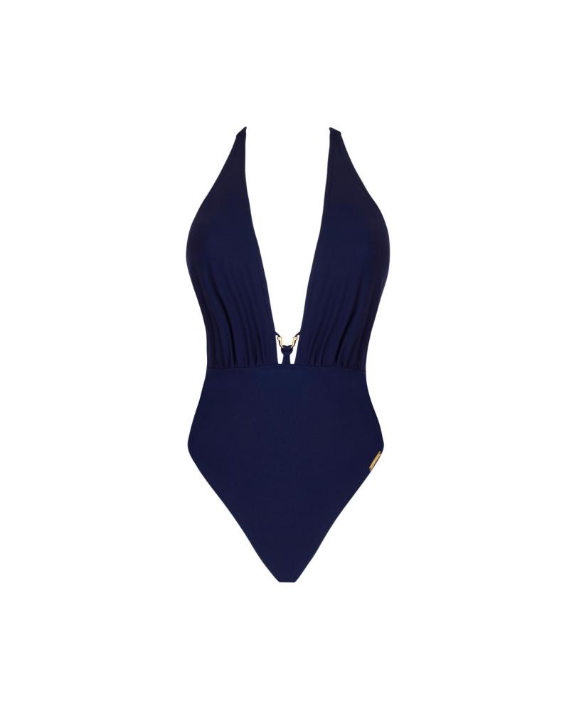 MAILLOT LISE CHARMEL ABB9780 CLASSE NAUTIQUE COLOR: blanco, marino, verde flúor; TALLAS: 1, 2, 3, 4  - Colección Baño