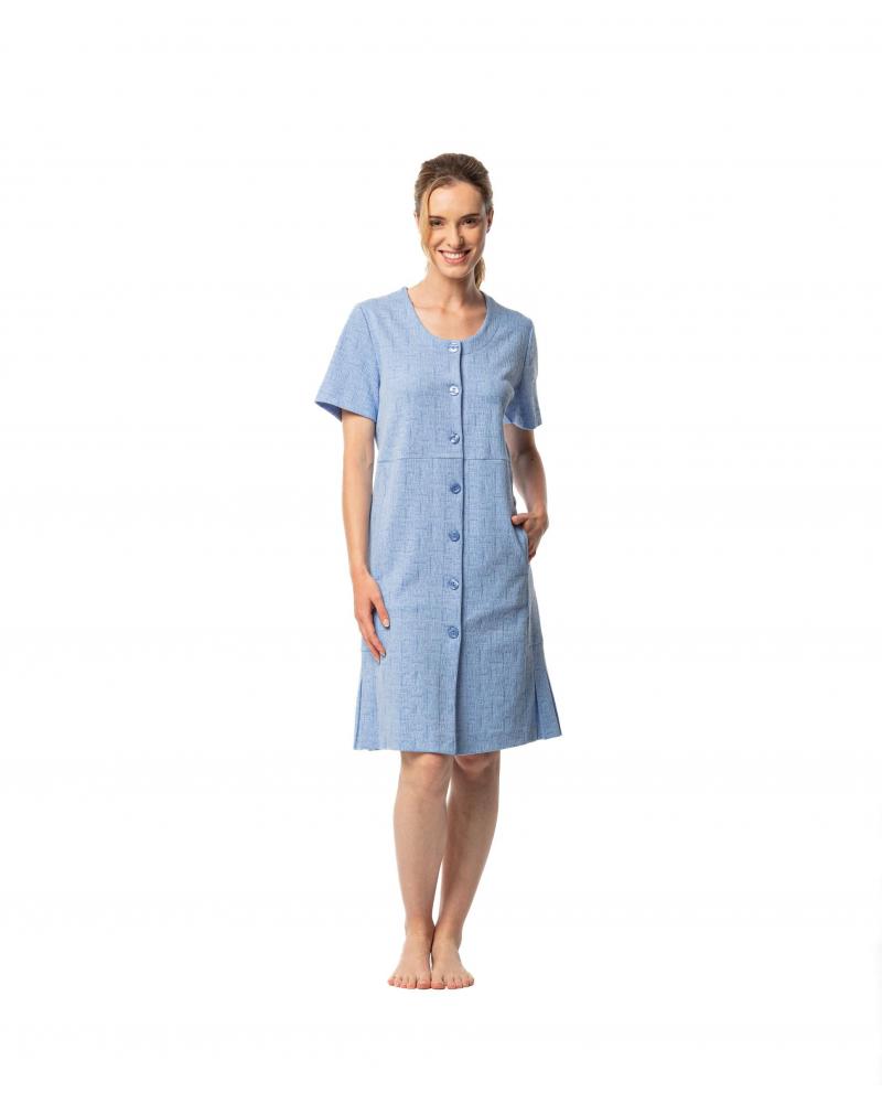 BATA MANGA CORTA SEÑORETTA 251149 TALLAS: l, xl, xxl, 3xl; COLOR: azul Temporada: ver25 -   - PEPI GUERRA
