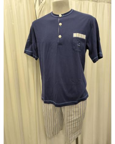 PIJAMA HOMBRE MARCA LOHE PANTALON CORTO 5154 COLOR: azul; TALLAS: 50, 52, 54 Temporada: anteriores -   - PEPI GUERRA