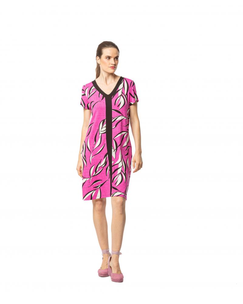 VESTIDO EGATEX MANGA CORTA CUELLO PICO 251540