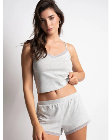 CAMISETA TIRANTE PASSIONATA CHARLOTTE T623 COLOR: gris; TALLAS: s, m Temporada: ver25 - Toda la lencería de noche de