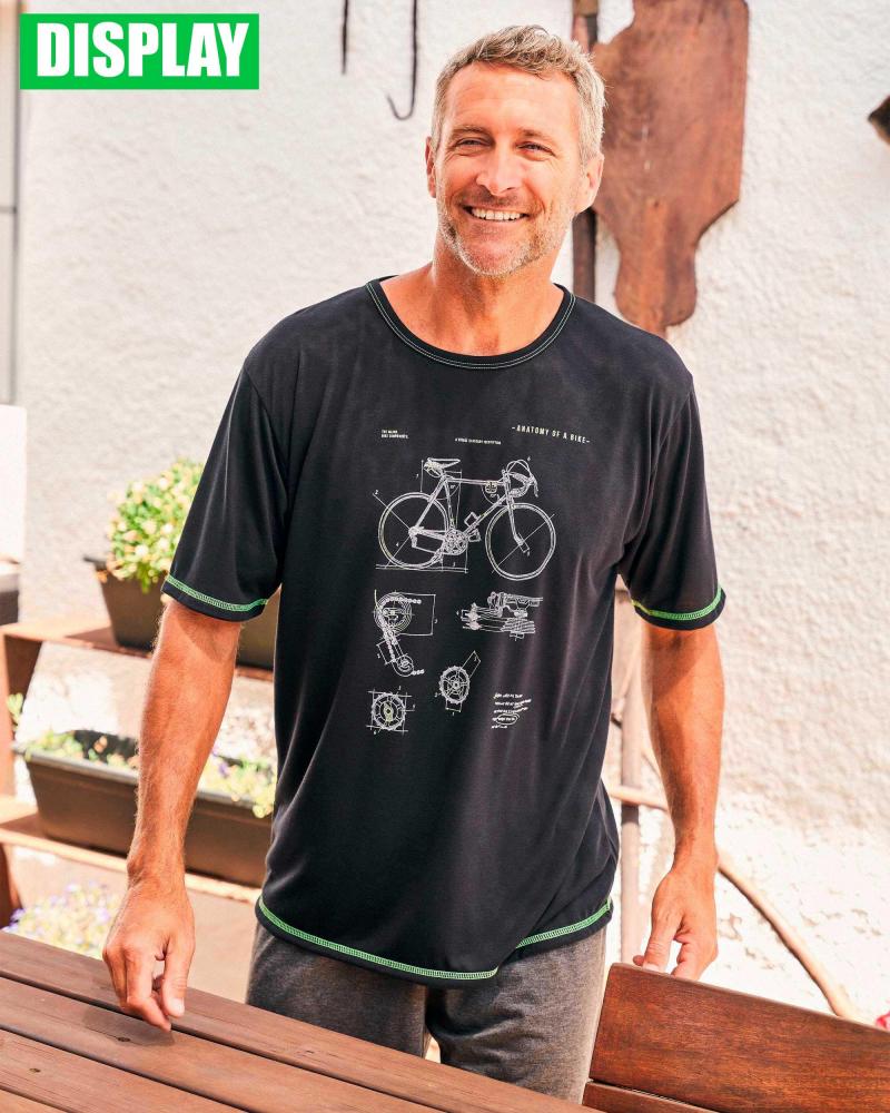 PIJAMA HOMBRE MASSANA ANATOMY BIKE P231327 TALLAS: m, l, xl, xxl; COLOR: negro Temporada: summer 23 - Hombre Ropa