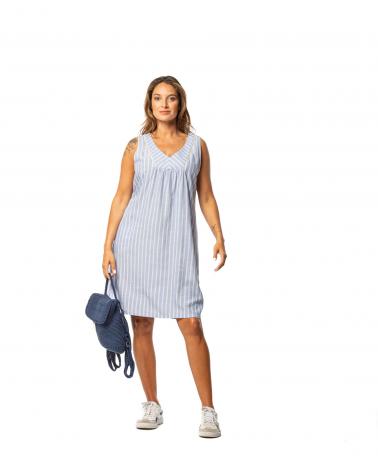 VESTIDO SIN MANGAS RAYAS EGATEX 251502 TALLAS: m, l, xl; COLOR: azul Temporada: ver25 - Ropa de mujer  - PEPI GUERRA