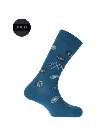 CAJA 4 CALCETINES PUNTO BLANCO MOTOS ALGODON 73974-10